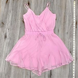 Mi Ami Surplice Flowy Lavender Romper